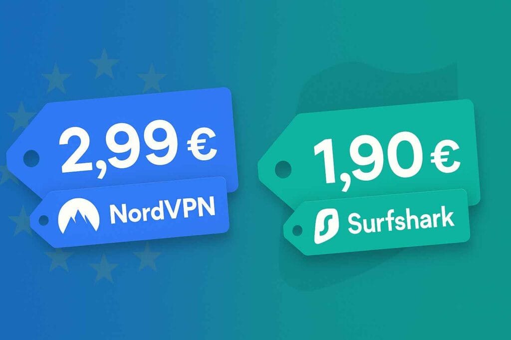 Comparatif prix NordVPN et Surfshark 2025 Comparatif prix NordVPN et Surfshark 2025