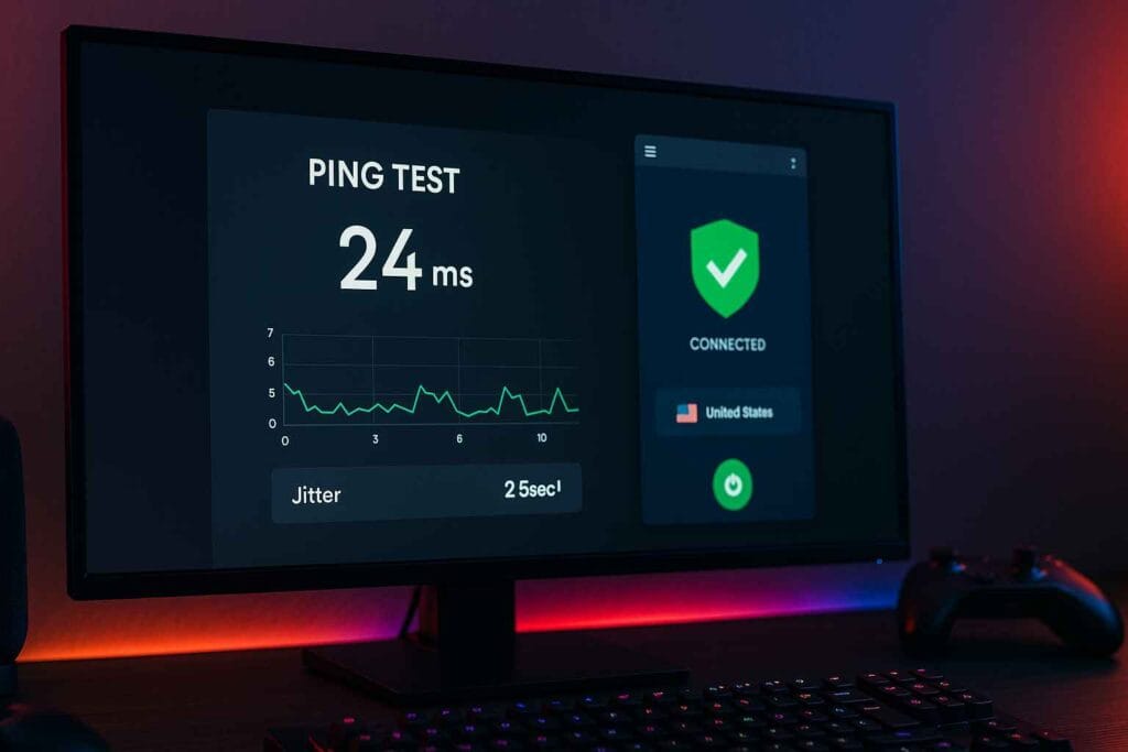 Test de ping et jitter pour un VPN gaming Test de ping et jitter pour un VPN gaming