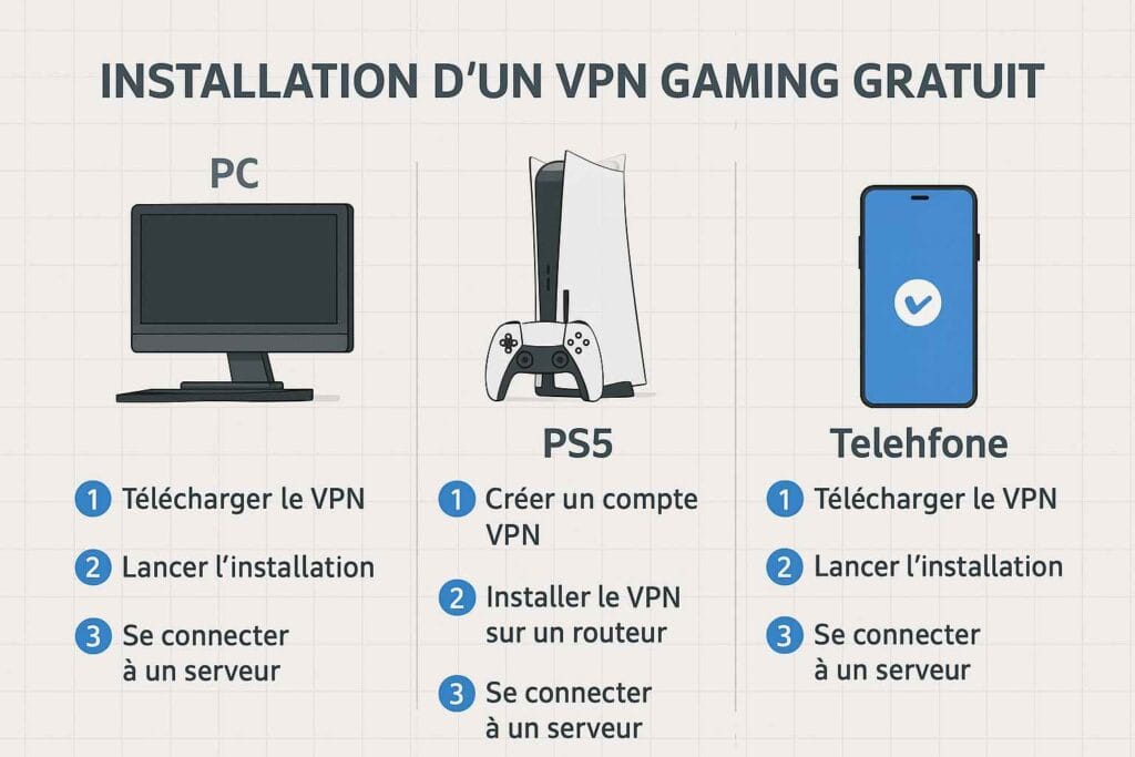 Guide visuel d’installation d’un VPN gaming gratuit sur PC, console et mobile Guide visuel d’installation d’un VPN gaming gratuit sur PC, console et mobile