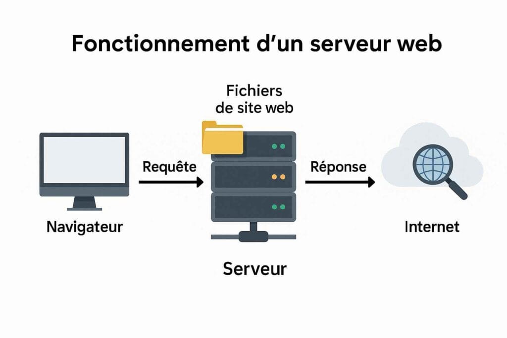 Schéma explicatif du fonctionnement de l'hébergement web Schéma explicatif du fonctionnement de l'hébergement web