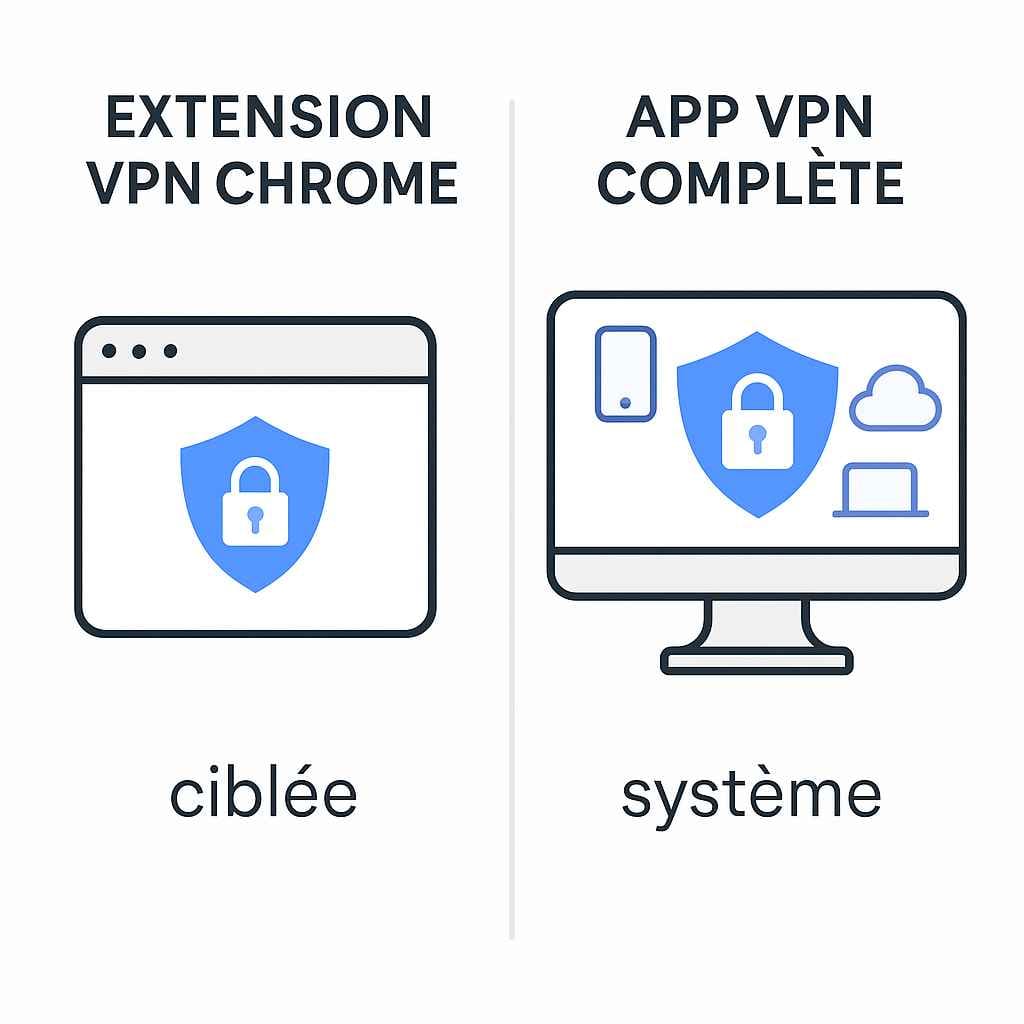 Différence entre extension VPN Chrome et app complète VPN Différence entre extension VPN Chrome et app complète VPN