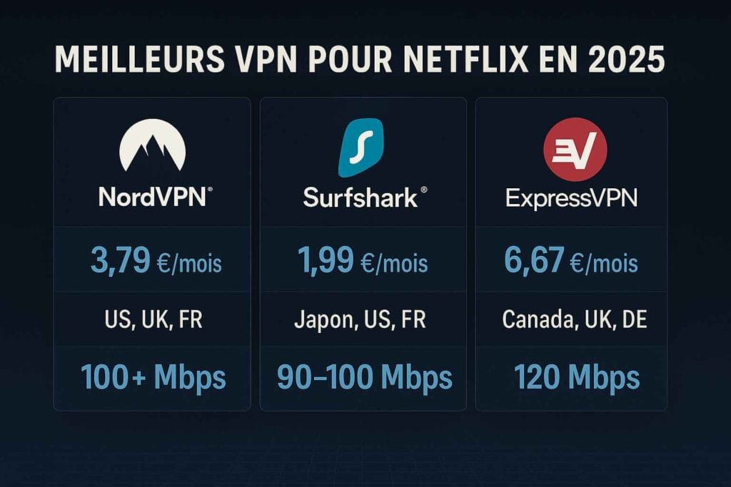 Comparatif des meilleurs VPN Netflix 2025 Comparatif des meilleurs VPN Netflix 2025