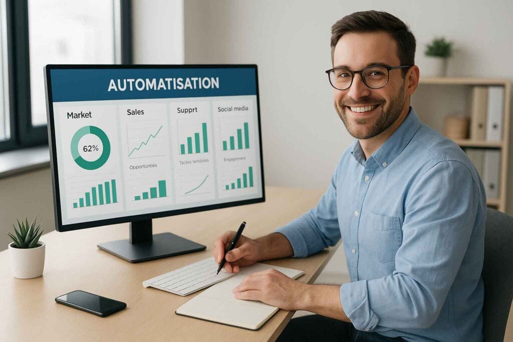 Dashboard d’automatisation IA dans une PME française Dashboard d’automatisation IA dans une PME française