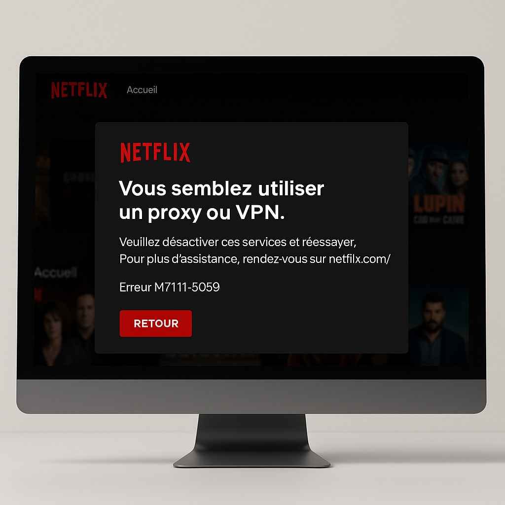 Erreur Netflix M7111-5059 avec VPN Erreur Netflix M7111-5059 avec VPN