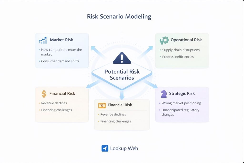 Business risk scenario modeling framework used for strategic decision analysis
